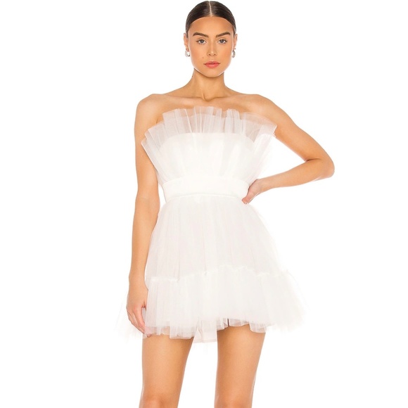 Katie May Ellee Mini Dress, Tulle white dress Size S - Picture 1 of 5